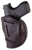 1791 Gunleather 4WH1SBRR 4-Way IWB/OWB 01 Signature Brown Leather Belt Clip Fits 3-4" Barrel 1911 Right Hand