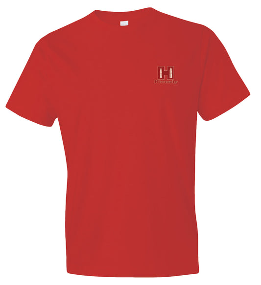 Hornady 99601M Hornady T-Shirt Red Cotton Polyester Short Sleeve Medium