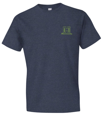 Hornady Gear 30991 Hornady T-Shirt Logo Stamp Indigo Short Sleeve Small