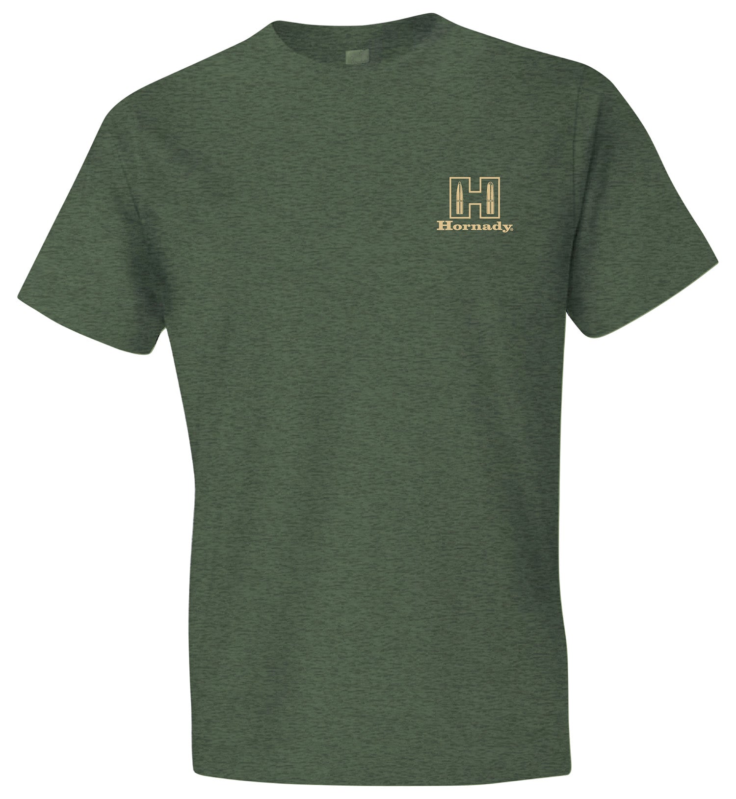 Hornady Gear 31435 Hornady T-Shirt Logo Stamp Military Green Short Sleeve 2XL