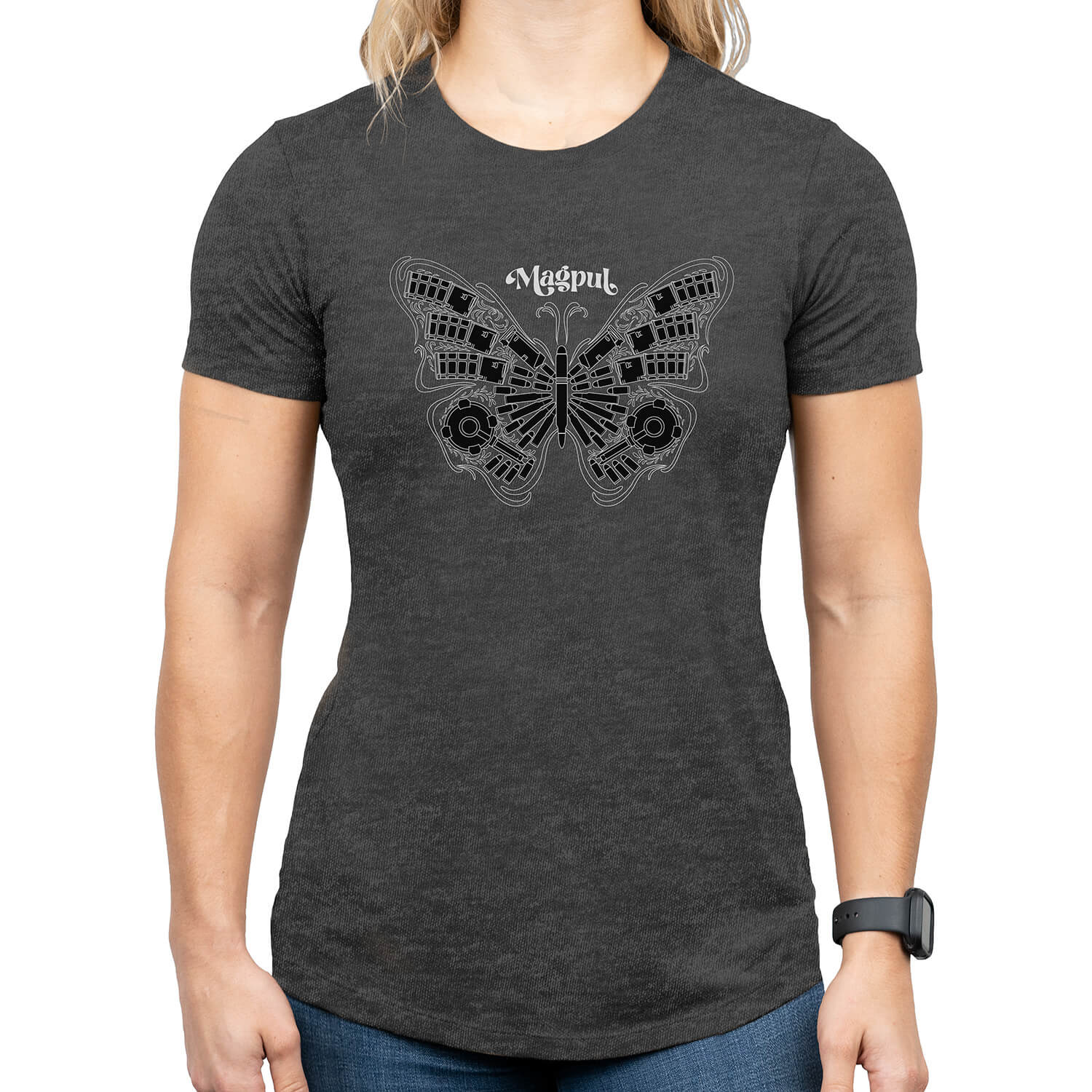 Magpul MAG1342-011-XL Metamorphosis Womens Charcoal Heather Cotton/Polyester Short Sleeve XL