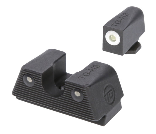 TruGlo TGTG231G1XA Tritium X White Outline Tritium Front/Green Tritium Rear/Black Nitride Fortress Frame, Compatible W/Glock 42/43/43X/48 Except MOS, Front Post/Rear Dovetail Mount