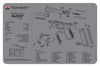 TekMat TEKR20GLOCKG4GY Glock Gen4 Ultra 20 Cleaning Mat Glock Gen4 Parts Diagram 15" X 20"