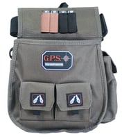 GPS Bags 1093CSP Deluxe Double Shotshell Pouch Olive Polyester Waist Mount