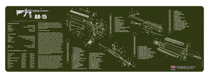 TekMat TEKR36AR15OD AR-15 Cleaning Mat AR-15 Parts Diagram 12