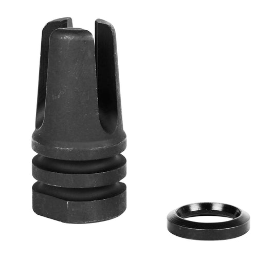 LBE Unlimited ARFH3PNG Three Prong Flash Hider Black 1215 Steel With 1/2"-28 Tpi Threads For 5.56x45mm NATO AR-15