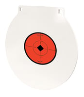 Birchwood Casey RND10 Round Steel Target Plate 10" Centerfire Rifle/Handgun Target Black/Red/White NM500 Steel Hanging