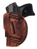 1791 Gunleather 4WH1VTGR 4-Way IWB/OWB Size 01 Vintage Leather Belt Clip Fits 1911 3-4" Right Hand
