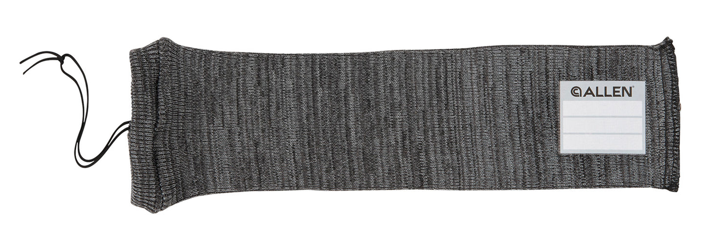 Allen 13170 Stretch Knit Handgun Sock Gray Silicone-Treated Knit W/Custom ID Labeling Holds Handguns 14" L X 3.75" W Interior Dimensions