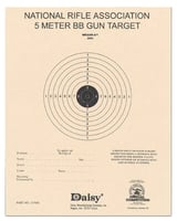 Daisy 408 NRA 5-Meter Target Air Rifle Bullseye Hanging Paper 5 Meters Air Rifle Black/White 50 Per Pkg