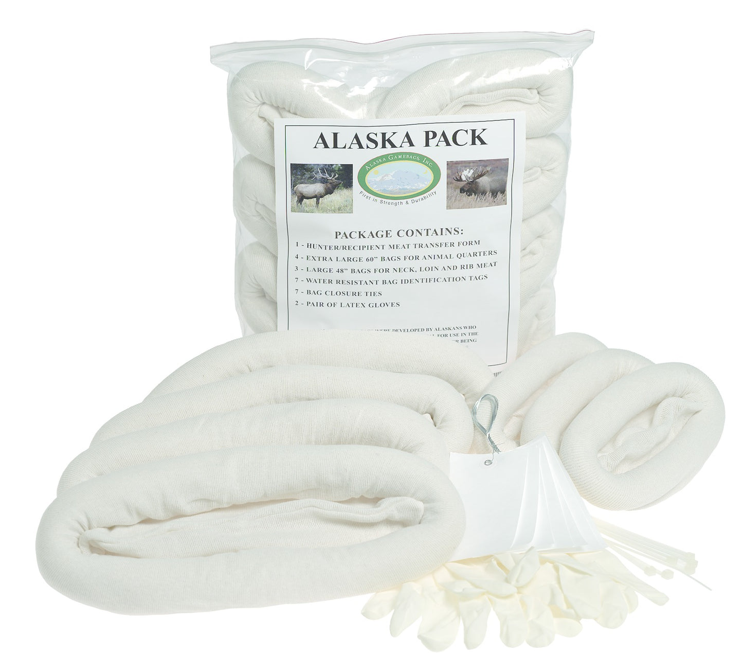 Alaska AMP7 Alaska Pack Moose, Elk & Caribou Game Bag, Includes Tags