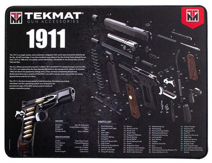 TekMat TEKR2019113D 1911 3D Ultra 20 Cleaning Mat 1911 Parts Diagram 15