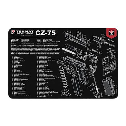 TekMat TEKR17CZ75 CZ 75 Cleaning Mat CZ-75 Parts Diagram 11