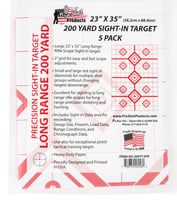 Pro-Shot RSI200YT5PK SplatterShot Sight-In Diamond Hanging Heavy Paper 200 Yds 23" X 35" White/Red 5 Pack