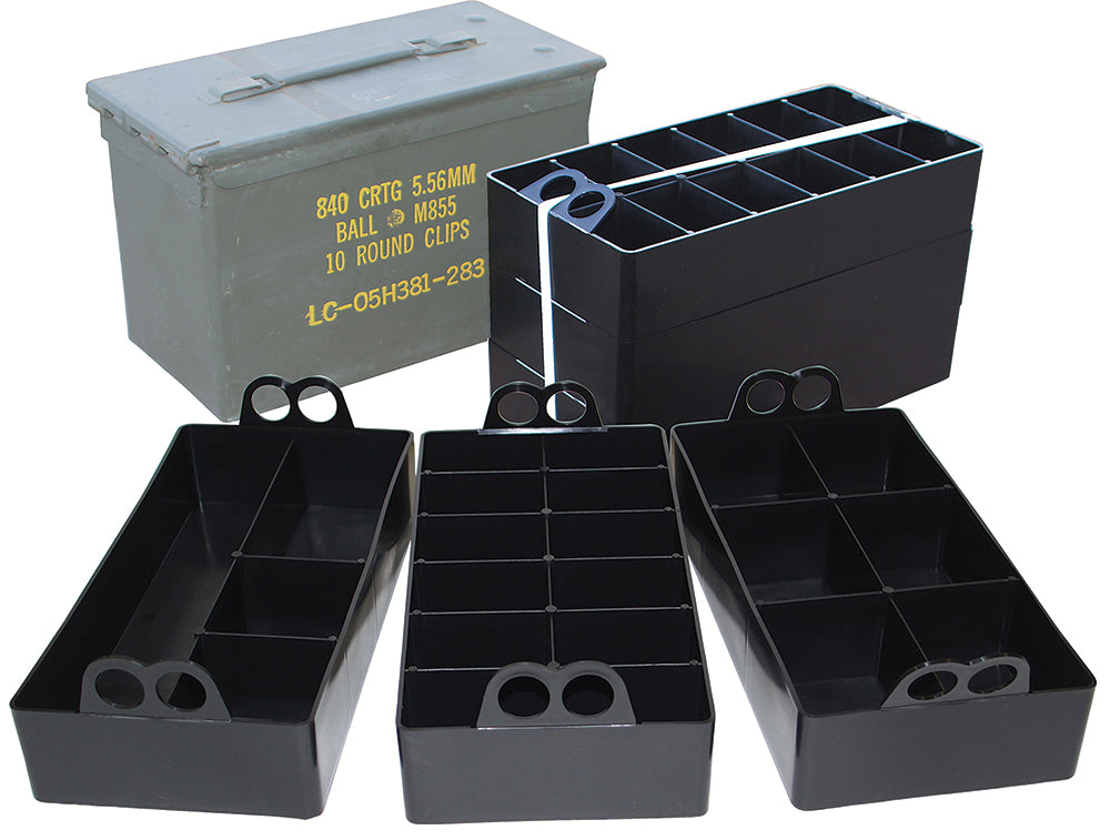 MTM Case-Gard ACO Ammo Can Organizer Insert Black Polypropylene 10.90" X 5.40" X 2.10"