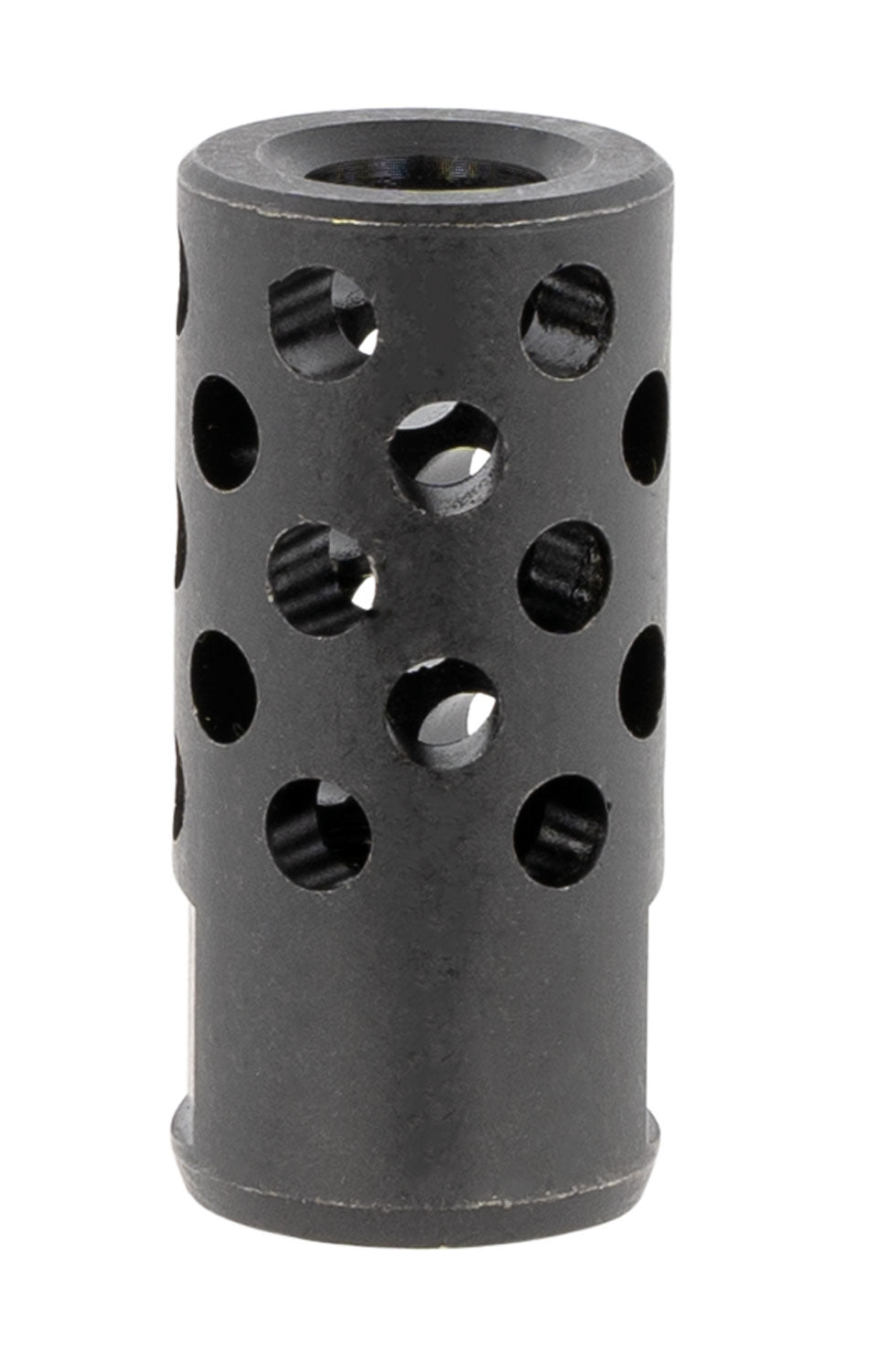 Ruger 90699 Radial Ported Muzzle Brake 35 Caliber Black Oxide Steel With 1/2"-28 Tpi Threads, 1.75" OAL & .8" Diameter