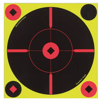 Birchwood Casey 34850 Shoot-N-C Reactive Target Self-Adhesive Paper Air Rifle/Centerfire Rifle/Rimfire Rifle Black/Yellow 8" Bullseye BMW Includes Pasters 50 Per Pkg