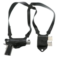 Galco MCII212B Miami Classic II Shoulder System Size Fits Chest Up To 56" Black Leather Harness Fits 1911 Fits 3.50" Barrel Right Hand