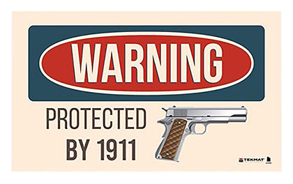 TekMat TEK42WARNING1911 Warning Protected By 1911 Door Mat 25