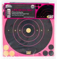 Pro-Shot 8BPINK6PK SplatterShot Black/Pink Self-Adhesive Paper Impact Enhancement Bright Pink 8" Bullseye 6 Pack Includes Pasters