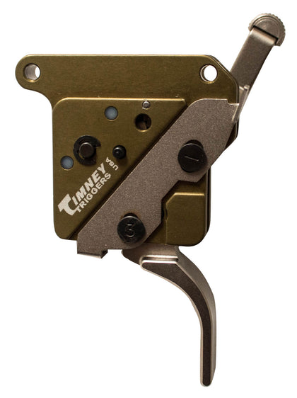 Timney Triggers 51716V2 Elite Hunter Straight Trigger With 3 Lbs Draw Weight & Green/Nickel Finish For Remington 700 Right