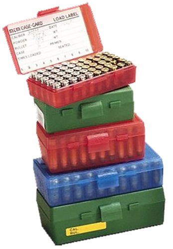 MTM P50-44-10 Case-Gard Ammo Box 50 Round Flip-Top 41 44 45 LC, Green