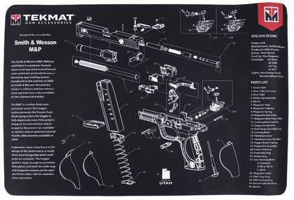 TekMat TEKR17SWMP S&W M&P Cleaning Mat S&W M&P Parts Diagram 11