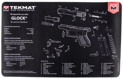 TekMat TEKR17GLOCK4243 Glock 42/43 Cleaning Mat Glock 42/43 Parts Diagram 11