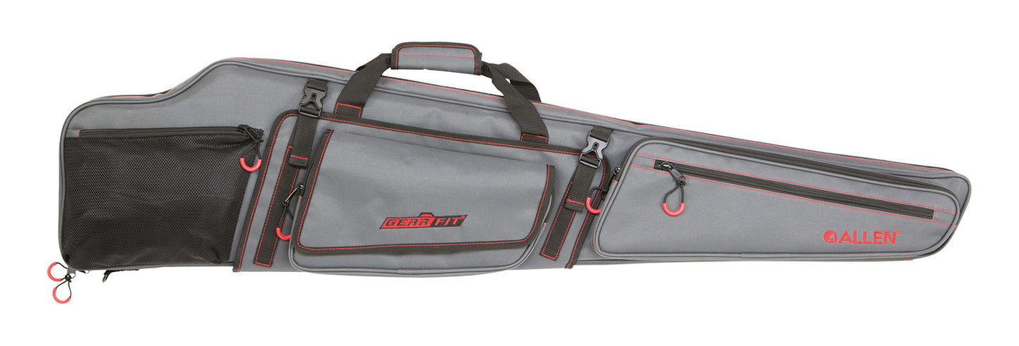 Allen 94948 Gear-Fit Dakota 48" Rifle Case Gray W/Red Accents, Padding & Organizer Pocket For Scoped Rifle