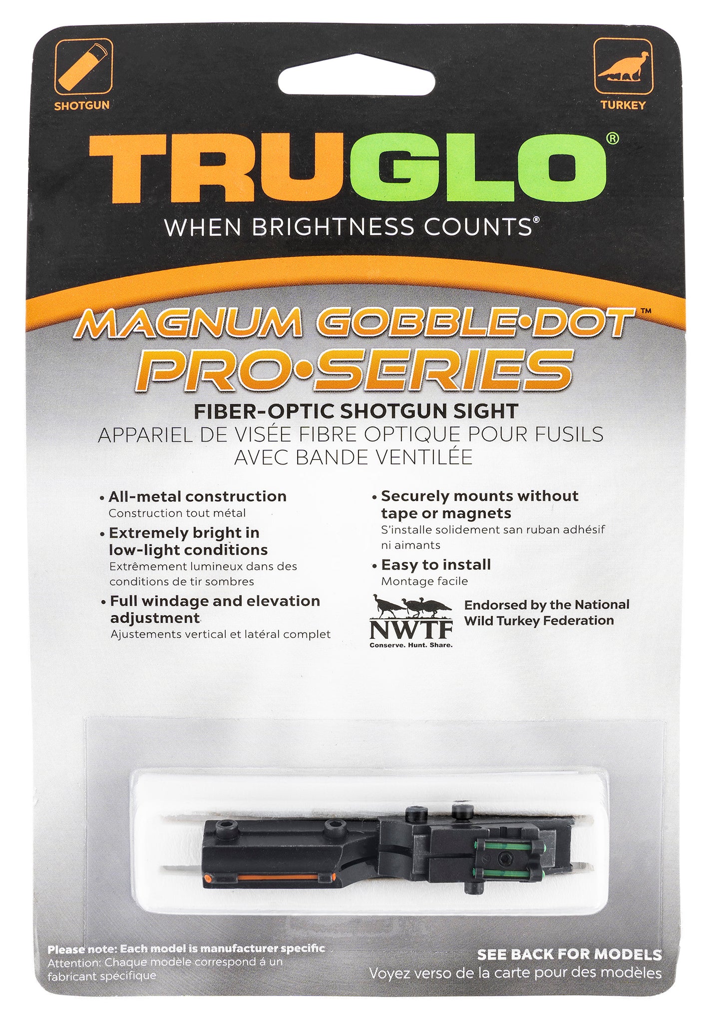 TRUGLO TG944A Pro-Series Magnum Gobble-Dot Universal Shotgun Sight ...