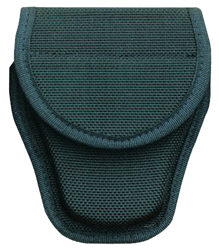 Bianchi 17390 7300 Covered Handcuff Case Standard Linked Handcuffs Accumold Black Basketweave 2.25" Hook & Loop