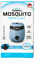 Thermacell E55B E-Series Rechargeable Repeller Light Blue Effective 20 Ft Odorless Scent Repels Mosquito Effective Up To 12 Hrs