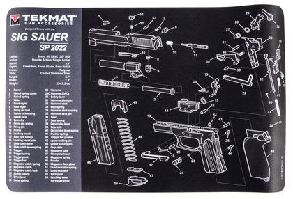 TekMat TEKR17SIGSP2022 Sig Sauer SP2022 Cleaning Mat Sig SP2022 Parts Diagram 11