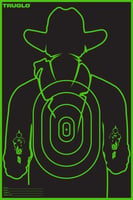 TruGlo TGTG16A6 Tru-See Gunslinger Target Black/Green Self-Adhesive Heavy Paper Universal Fluorescent Green 6 Pack