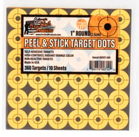 Pro-Shot 1RDOT360 Peel & Stick Target Dots Orange Self-Adhesive Paper No Impact Enhancement 1" Dot 360 Targets/10 Sheets