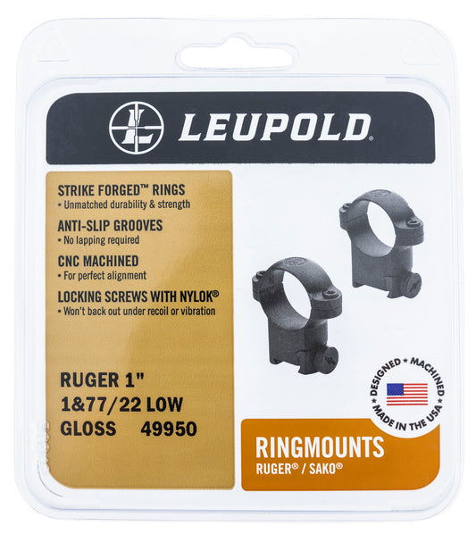 Leupold 50217 RM Scope Ringmounts Ruger #1 & 77/22 1-In High Matte