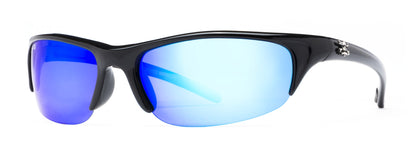 Calcutta TL1BM Tellico Sunglasses Matte Black Frame/Blue Mirror Lens