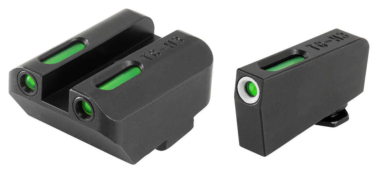 TruGlo TG13GL5A TFX Black | Green Tritium & Fiber Optic White Outline Front Sight Green Tritium & Fiber Optic Rear Sight