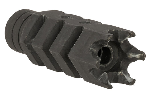 ATI Outdoors A5102251 Shark Muzzle Brake Black Oxide Steel With 1/2"-28 Tpi Threads For .223 Cal/5.56 AR-15