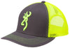 Browning 308177541 Cap Flashback Charcoal/Neon Green Adjustable Snap