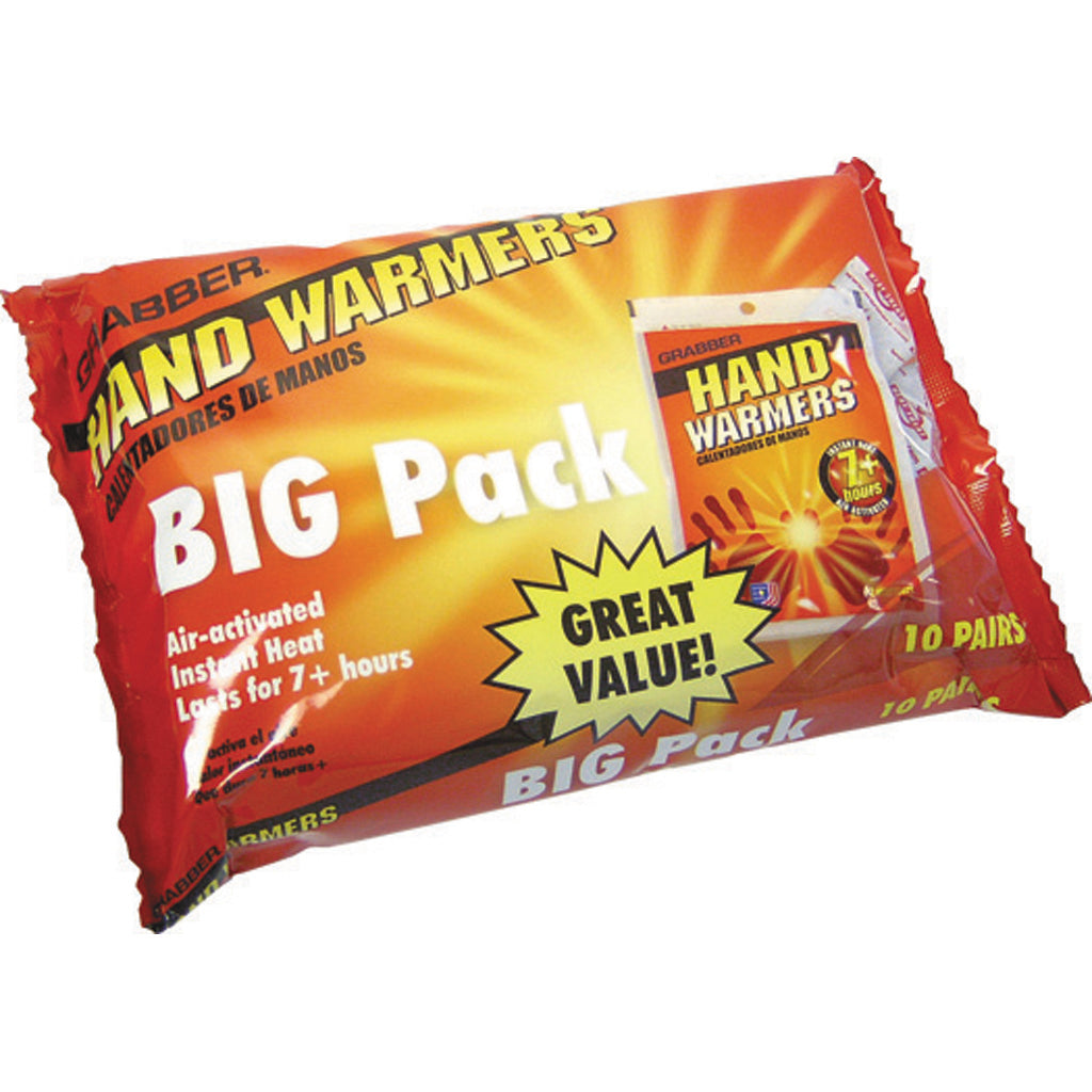 Grabber HWPP10 Big Pack Hand Warmers 10 Pack Of Small 7Hrs