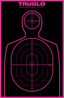 TRUGLO TG13P6 Tru-See Target Handgun 12x18 6Pk - Pink