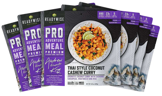 Wise Foods RW05193 Outdoor Food Kit Thai Coconut Cashew Curry 6 Pack