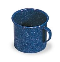 Stansport 15995 Enamel Coffee Mug - Stainless Edge - 22 Oz