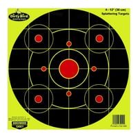 Birchwood Casey 35912 Dirty Bird Sight-In Circle Paper Hanging Pistol/Rifle 12" Black/Red 4 Per Pkg