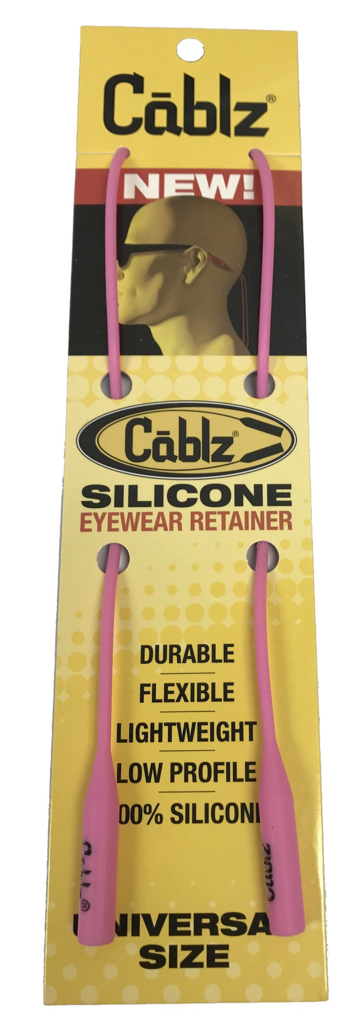 Cablz SiliconePnk Silicone Eyewear Retainer, 16" Length, Pink
