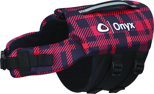 Onyx 157200-100-020-19 Neoprene Pet Vest Red Plaid Small