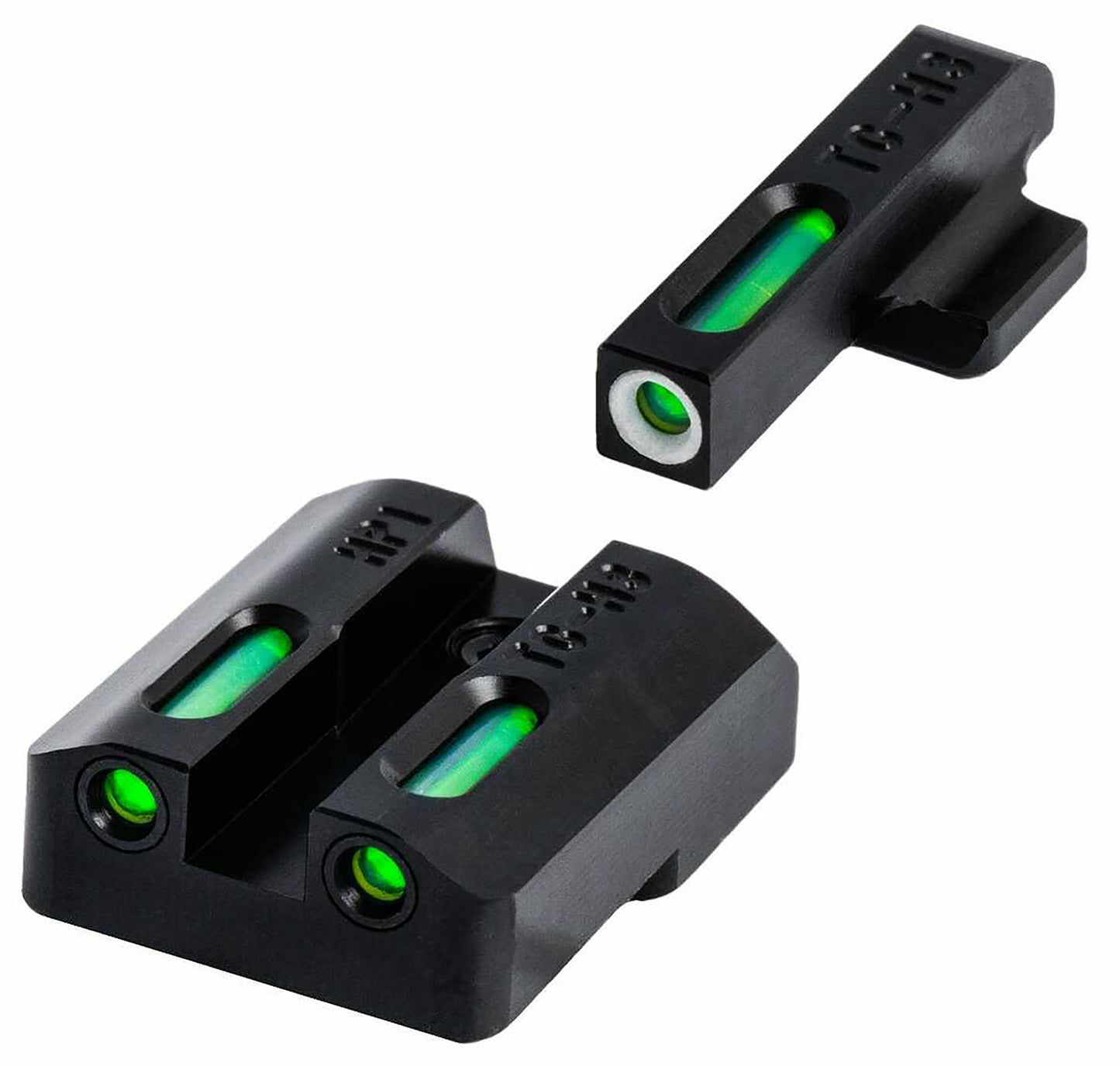 TruGlo TGTG13CZ2A TFX Black | Green Tritium & Fiber Optic White Outline Front Sight Green Tritium & Fiber Optic Rear Sight