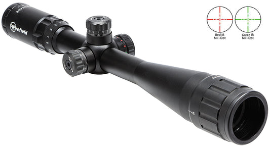 Firefield FF13044 Tactical Matte Black 4-16x42mm AO 1" Tube Illuminated Red/Green Mil-Dot Reticle