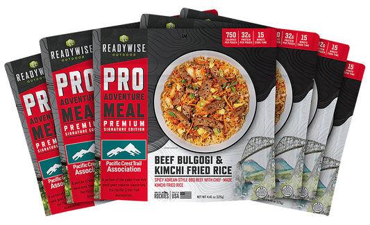 Wise Foods RW05194 Outdoor Food Kit Beef Bulgogi & Kimchi Rice 6 Pack